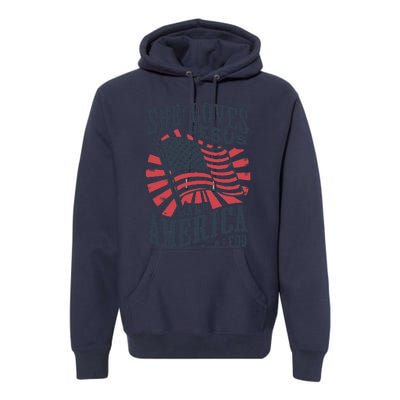 She Loves Jesus And America Too Premium Hoodie