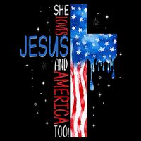 She Loves Jesus And America Too Cooling Performance Crew T-Shirt