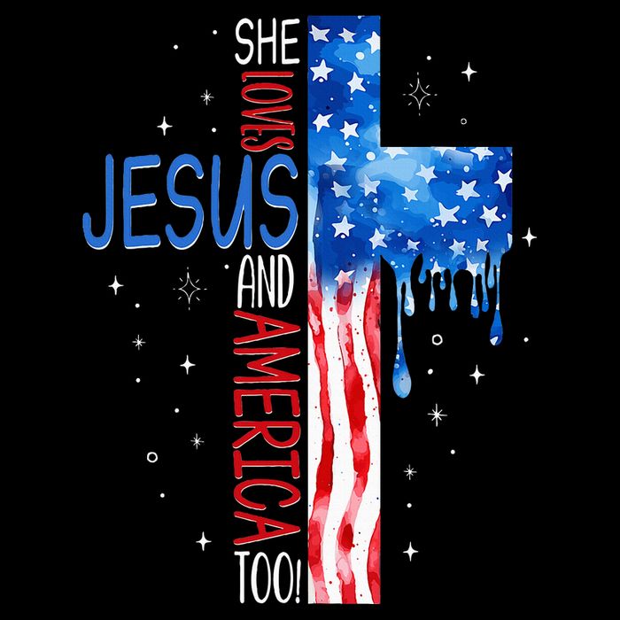 She Loves Jesus And America Too Cooling Performance Crew T-Shirt