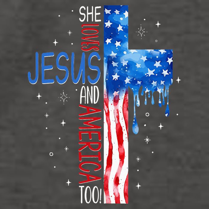 She Loves Jesus And America Too Vector Backpack