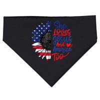 She Loves Jesus And America Too USA-Made Doggie Bandana