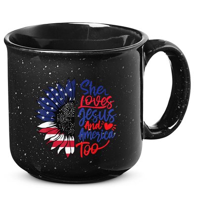 She Loves Jesus And America Too 15oz Campfire Ceramic Mug
