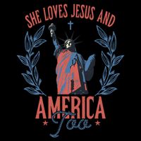 She Loves Jesus And America Too Statue Of Liberty 4th Of July Impact Tech Backpack