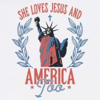 She Loves Jesus And America Too Statue Of Liberty 4th Of July 11oz C Handle Ceramic Mug