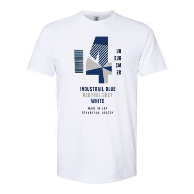 Sneaker Label Jordan 4 Industrial Blue Sneaker Softstyle® CVC T-Shirt