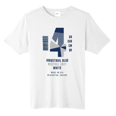 Sneaker Label Jordan 4 Industrial Blue Sneaker Tall Fusion ChromaSoft Performance T-Shirt