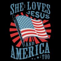 She Loves Jesus And America Too Fourth Of July Visor