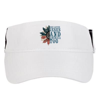 She Loves Jesus And America Too Adult Drive Performance Visor