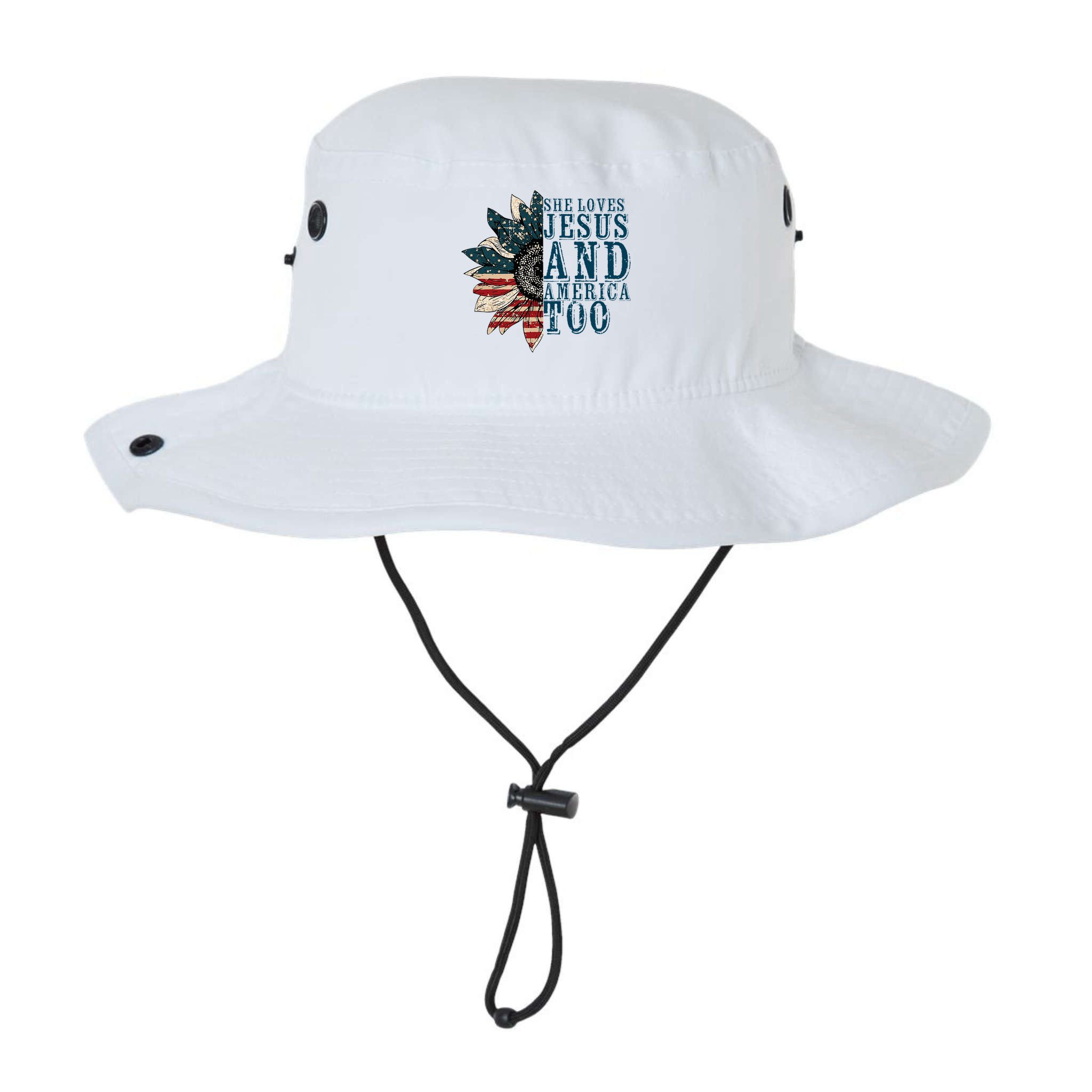 She Loves Jesus And America Too Bucket Hat
