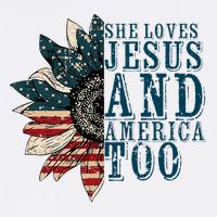 She Loves Jesus And America Too Bucket Hat