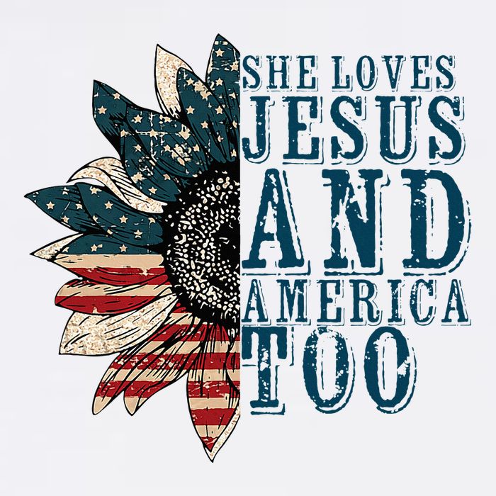 She Loves Jesus And America Too Bucket Hat