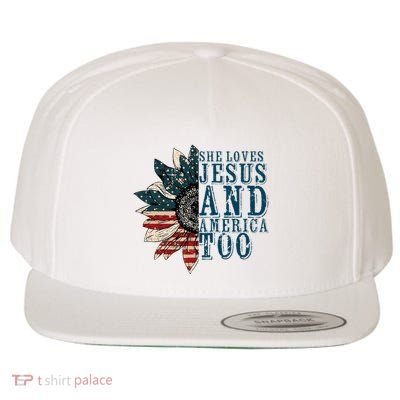 She Loves Jesus And America Too Wool Snapback Cap