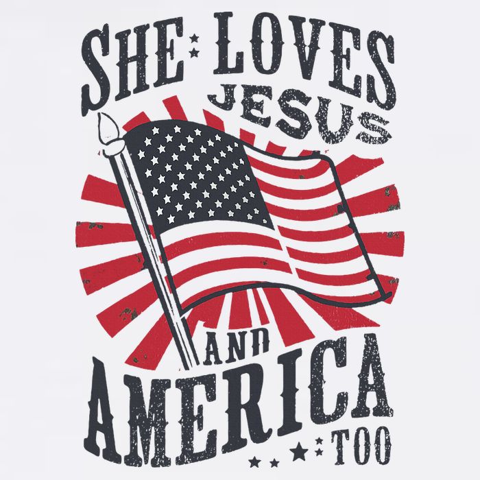 She Loves Jesus And America Too Flag Christian 11oz C Handle Ceramic Mug