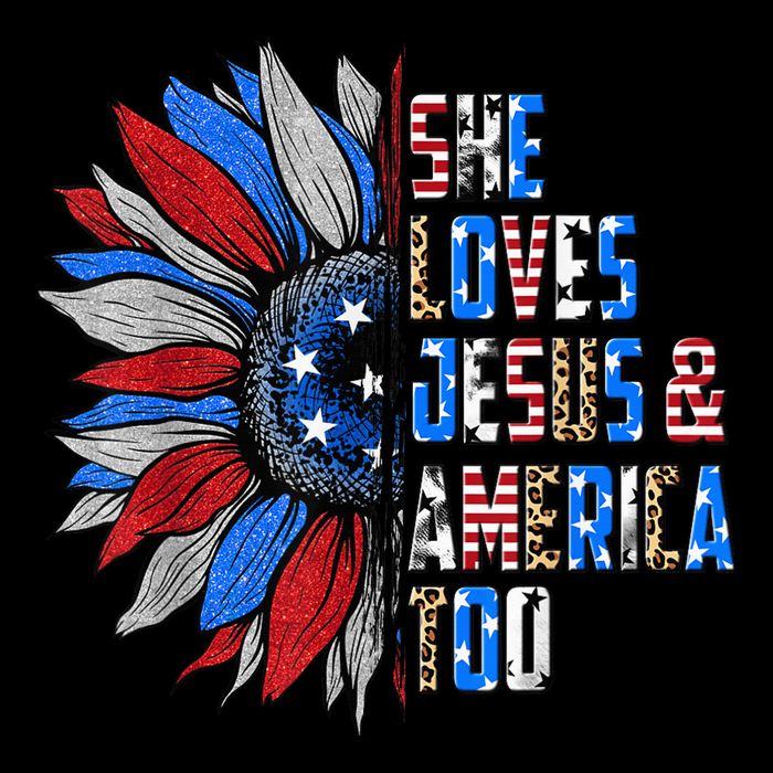 She Loves Jesus And America Too Wo US Sunflower Backpack