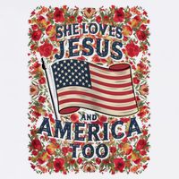 She Loves Jesus And America Too Floral Retro Visor