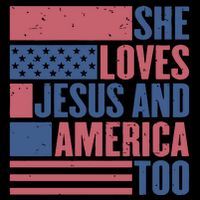 She Loves Jesus And America Too Happy 4th Of July Backpack