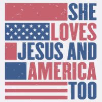 She Loves Jesus And America Too Happy 4th Of July Button