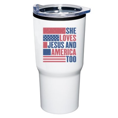 She Loves Jesus And America Too Happy 4th Of July Tumbler