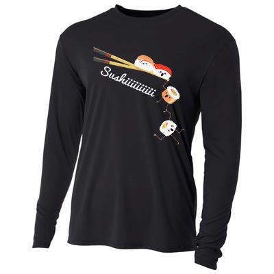 Sushi Lover Japan Lover Japanese Cuisine Chef Foodie Cooling Performance Long Sleeve Crew