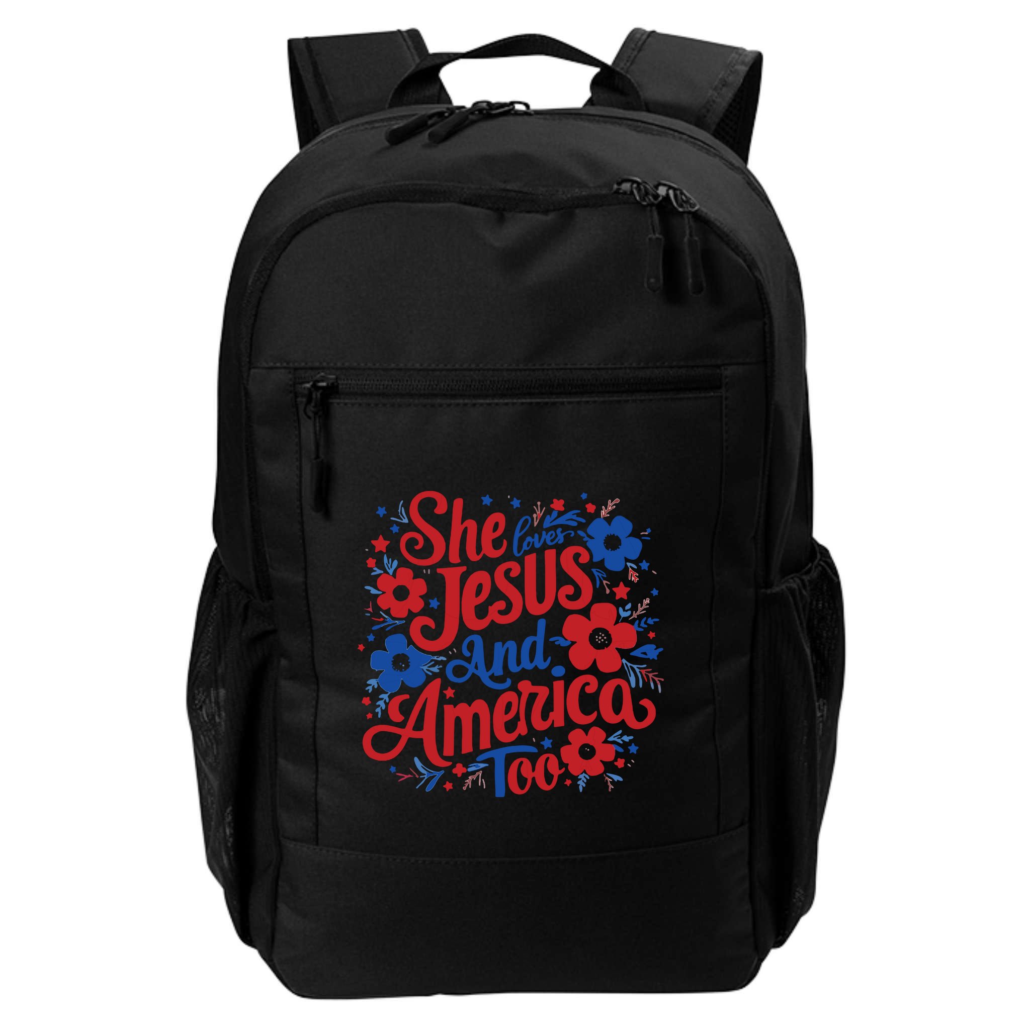 She Loves Jesus And America Too Backpack