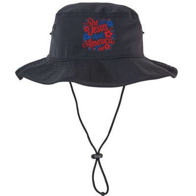 She Loves Jesus And America Too Legacy Cool Fit Booney Bucket Hat