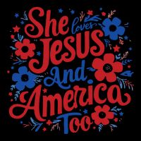 She Loves Jesus And America Too Bucket Hat