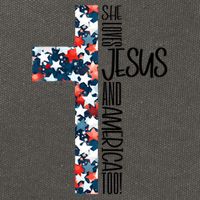 She Loves Jesus And America Too 4th Of July Cotton Canvas Backpack