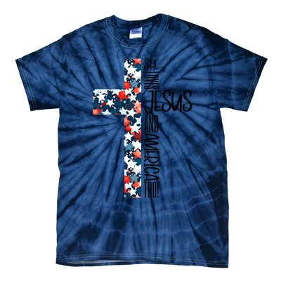 She Loves Jesus And America Too 4th Of July Tie-Dye T-Shirt