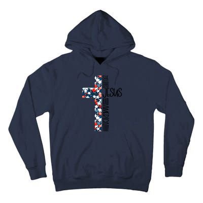 She Loves Jesus And America Too 4th Of July Tall Hoodie