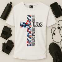 She Loves Jesus And America Too 4th Of July Cooling Performance Crew T-Shirt