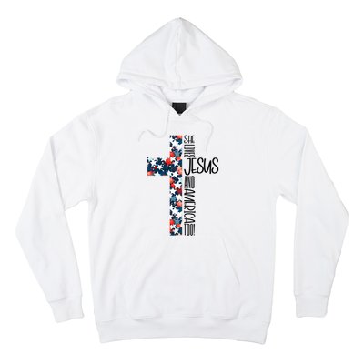 She Loves Jesus And America Too 4th Of July Hoodie