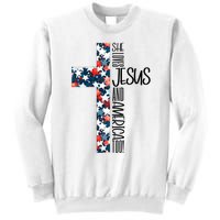 She Loves Jesus And America Too 4th Of July Sweatshirt