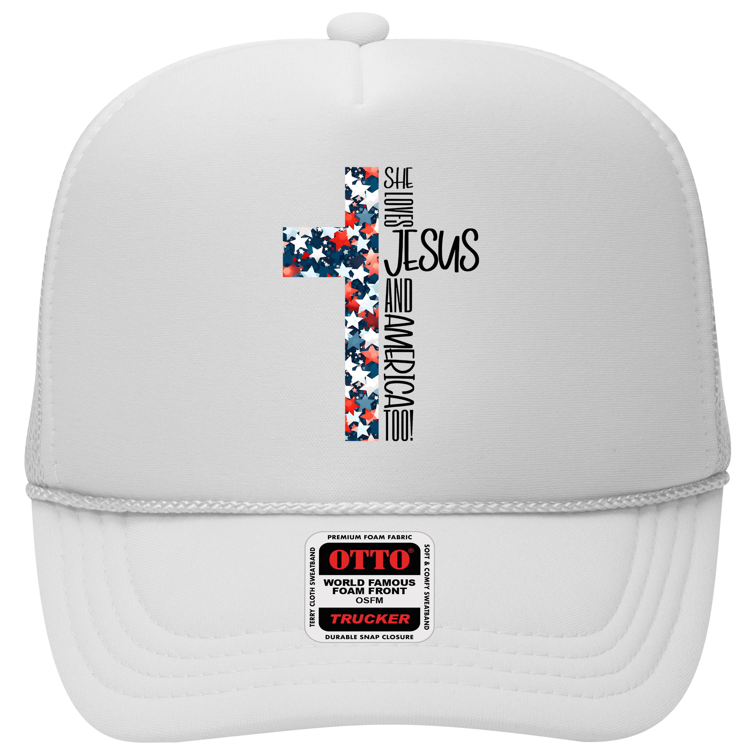 She Loves Jesus And America Too 4th Of July Hat