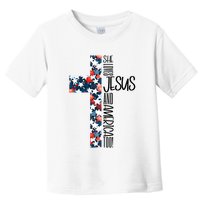 She Loves Jesus And America Too 4th Of July Toddler T-Shirt