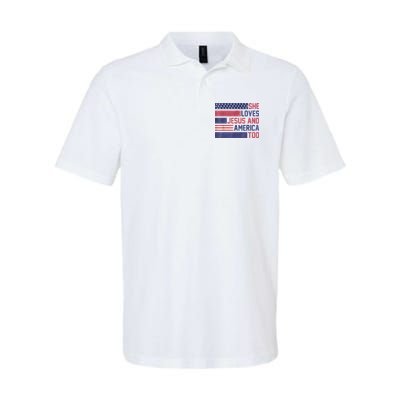 She Loves Jesus And America Too 4th Of July Patriotic Polo
