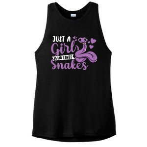 Snake Lover Just A Girl Who Loves Snakes Pet Reptile Ladies PosiCharge Tri-Blend Wicking Tank