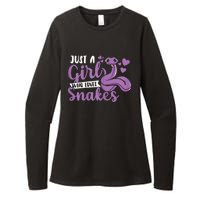 Snake Lover Just A Girl Who Loves Snakes Pet Reptile Womens CVC Long Sleeve Shirt