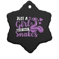 Snake Lover Just A Girl Who Loves Snakes Pet Reptile Ceramic Star Ornament