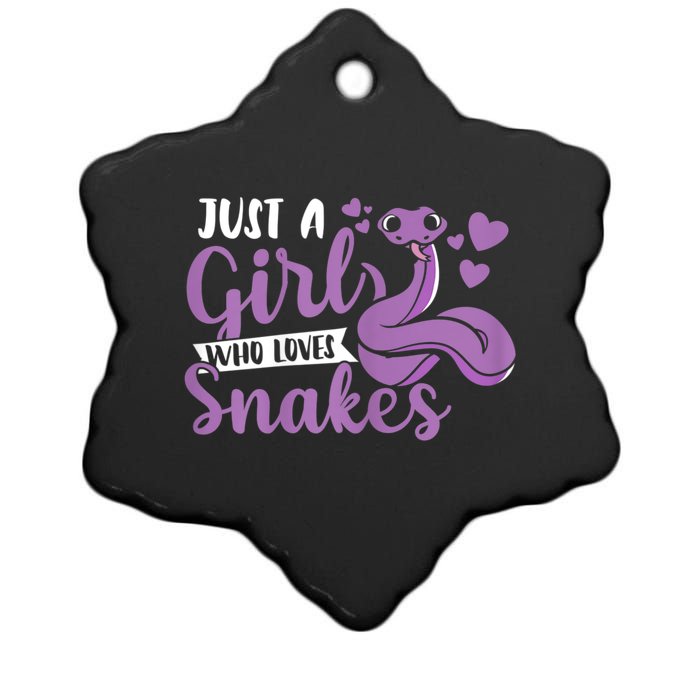 Snake Lover Just A Girl Who Loves Snakes Pet Reptile Ceramic Star Ornament