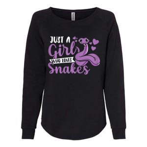 Snake Lover Just A Girl Who Loves Snakes Pet Reptile Womens California Wash Sweatshirt