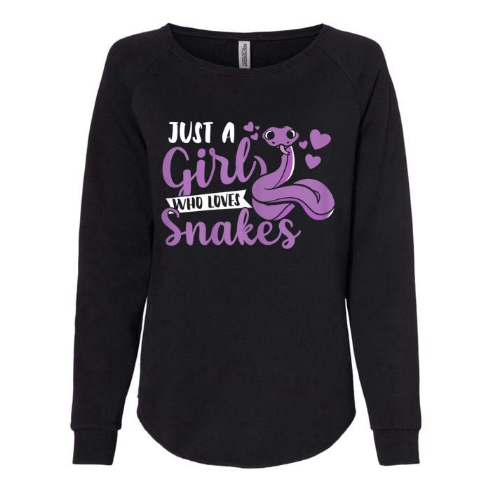 Snake Lover Just A Girl Who Loves Snakes Pet Reptile Womens California Wash Sweatshirt