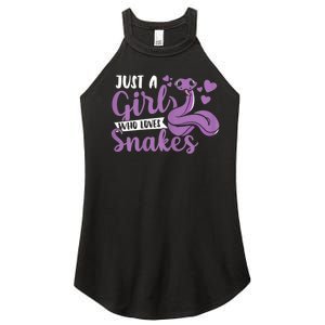 Snake Lover Just A Girl Who Loves Snakes Pet Reptile Women's Perfect Tri Rocker Tank