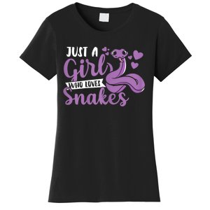 Snake Lover Just A Girl Who Loves Snakes Pet Reptile Women's T-Shirt