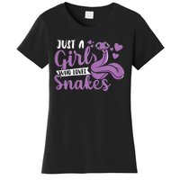 Snake Lover Just A Girl Who Loves Snakes Pet Reptile Women's T-Shirt