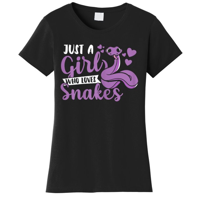 Snake Lover Just A Girl Who Loves Snakes Pet Reptile Women's T-Shirt