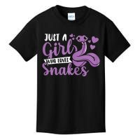 Snake Lover Just A Girl Who Loves Snakes Pet Reptile Kids T-Shirt