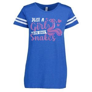 Snake Lover Just A Girl Who Loves Snakes Pet Reptile Enza Ladies Jersey Football T-Shirt