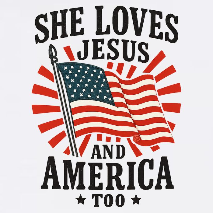 She Loves Jesus And America Hoodie