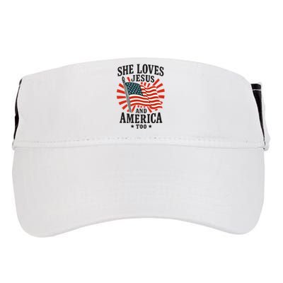 She Loves Jesus And America Adult Drive Performance Visor