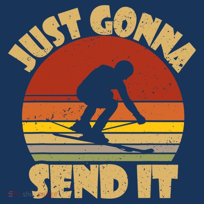 Skiing Lovers Just Gonna Send It Skiers Gift Tall T-Shirt
